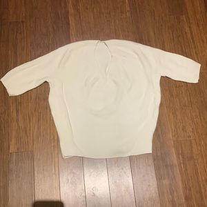 White V neck sweater 100% cotton